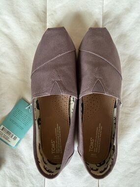 Toms Womens Canvas Flats Ash Gray